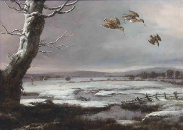 花 鳥 Painting - フィリップ・ライナグルの鳥を撃つシギ